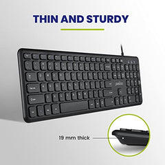Perixx PERIBOARD-210 Wired Black Standard USB Scissor Switch US Layout Keyboard (Wired USB-C)