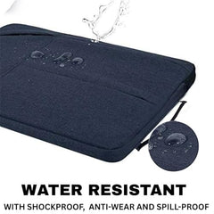Dyazo 15-15.6 Inch Laptop Sleeve Case | Water Resistant Cover with Charger Pouch & Three Front Pockets | Compatible for Dell, HP, MacBook, Lenovo, Acer, Asus & All Other Notebooks (Black)