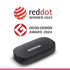 KIOXIA EXCERIA Plus G2 Portable 1TB / Up to 1,050MB/s Read 1000MB/s Write,MIL-STD Drop Tests, 256 AES Encryption, Photographers, Content Creators and Gaming,Smartphone,Mac Compatible External SSD