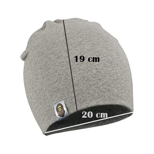 SYGA Unisex Cotton Cap Knitted Baby Cap Piece PlainCap_Black_S 6M - 5YEARS