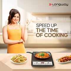 Longway Ace IC 2000 W Induction Cooktop (Black, Push Button)