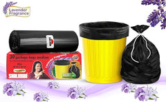 Shalimar Premium Scented Garbage Bags | Extra Large 30 X 37 Inches | 60 Bags (15 Bags X 4 Rolls) | Lavender Fragrance | Dustbin Bag/Trash Bag | (Black) - Perforated Box for Easy Dispensing