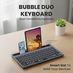 Toreto Bubble Duo Wireless Keyboard with Bluetooth 5.0 & 2.4GHz Dual Mode