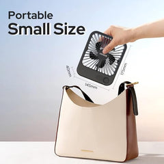 UN1QUE Slim Portable Desk Fan, 0-100 Speeds Adjustable Mini Fan, Rechargable Fan with Fragrance Function, Long Battery-life Personal Fan for Home Outdoor, An Aromatherapy Tablet Included