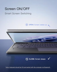 Inateck Surface Pro 11 Keyboard, Surface Pro Keyboard Compatible with Surface Pro 11/10/9/8/X, 7-Color Backlit, Slim Design, Quiet Typing, Touchpad Support, KB05111