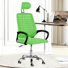 Casa Copenhagen Mesh Mid Back Office/Study/Computer/Revolving/Desk Chair for Work from Home -Metal Base, Height Adjustable Seat - Grey Milange & Black Handle