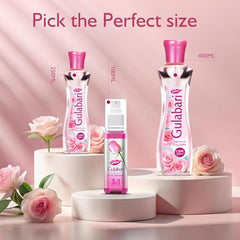 Dabur Gulabari Premium Rose Water - 400ml (Pack of 3) | With No Paraben | Cleanses, Hydrates & Moisturises Skin | Balances & Restores Skin's pH Levels | For All Skin Types