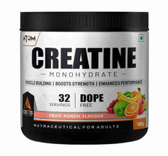 AS-IT-IS ATOM Creatine Monohydrate 100g - 32 Servings |Blue Razz Flavour