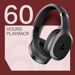 boAt Rockerz 412, 60H Battery, 40Mm Drivers, 40Ms Low Latency, ENx Tech, Stream Ad Free Music via App Support, Bluetooth Headphones, Wireless Over Ear Headphone with Mic (Active Black)