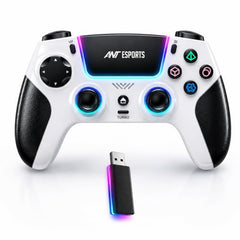 Ant Esports SUPRENOVA RGB 3-Mode Wireless Gaming Controller,1000Hz HallSense Precision Joysticks,BT,2.4GHz & Wired,Macros,Touchpad,Fast Type-C Charging, PS4, Mobile, Android TV, PC & Console Gaming