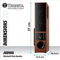 TRONICA Premium Series JUDWAA 5.0 Bluetooth 100W Pair of 24inches Tower Home Theater with 6 inches Woofer & Remote Supports FM/USB/AUX/TV/Mobile/MIC