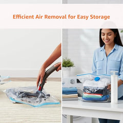 amazon basics Vacuum Compression Storage Bags with Hand Pump - Medium, 5-Pack