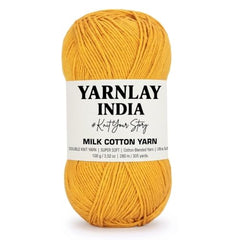 Yarnlay 3 Ply Soft Milk Cotton Yarn for Crochet Knitting, Amigurumi, Punch Needle .DIY Crafts, Summer Wear,Flowers Toys & Cushion Covers 100g (250m) (Shade 34: Grey)