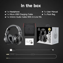 OneOdio Wireless Bluetooth Headphone, Minimum Latency for Gaming, DJ Mixing (Clear)