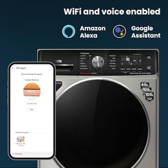 IFB 10Kg 5 Star with Deep Clean Oxyjet Technology, AI Powered, Fully Automatic Front Load Washing Machine (EXECUTIVE PLUS VSC 1014, Steam Refresh Program, Wi-Fi, Eco Inverter, SUS VCM, silver)