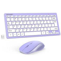TECKNET Wireless Keyboard and Mouse Combo, Mini Cordless Computer Keyboard and Mouse Set 2.4GHz, Silent Adjustable 1600 DPI, Quiet Click, Lag-Free for Computer, Laptop, PC, Windows, Mac, Chrome OS