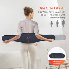 COMFIER Heating Pad for Back Pain, Vibration Lower Back Massager with Heat, Fast Heat Pad with Auto Shut Off Heated Waist Belt, Abdominal, Cramps Arthritic Pain Relief, Gifts for Mom, FSA/HSA Eligible (Black)