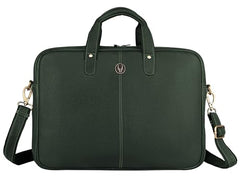 WildHorn Genuine Leather Office Bag for Men | 15.6-Inch Laptop Bag with a Minimalist Design | Professional Leather Bag with Adjustable Straps & Multiple Compartments | 1-Year Warranty