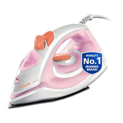 PHILIPS Plastic GC1920/28 1300W Non-Stick Soleplate Steam Iron, Pink