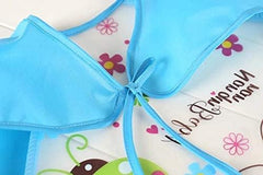 MOMISY Waterproof Smock Painting Apron for Kids Full Sleeve Feeding Bib for Babies Cartoon Animal Art for Infants Toddler Boys Girls (Green Frog)