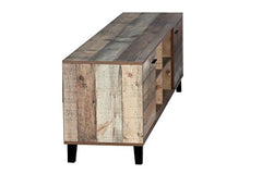 DeckUp Soneva Engineered Wood TV Unit (Wotan Oak & White, Matte Finish)