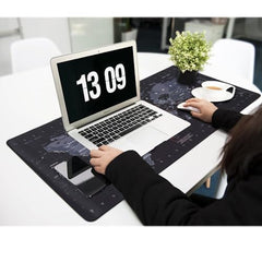 INOVERA Anti-Slip Gaming Mouse Pad | Shortcut Keys Rubber Stitched Mat |Desk Accessories for Laptop, Computer Home, Office (Black, 800L x 300B mm)