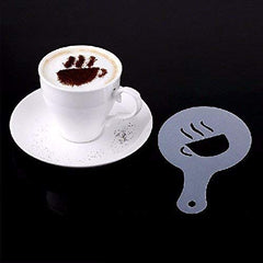 SYGA 16pcs Creative Nice Coffee Stencil Coffee Template Strew Spray Art Stencils