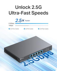 TP-Link TL-SG105S-M2 | 5-Port 2.5G Multi-Gigabit Unmanaged Network Switch, Ethernet Splitter | 2.5G Bandwidth | Plug & Play | Desktop/Wall-Mount | Fanless Metal Design | Limited Lifetime Protection