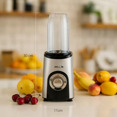 iBELL 600W Nutri Blender Mixer Grinder & Juicer with 3 Multipurpose Jars, 2 Year Warranty, High-Speed Motor, 3 Speed Modes for Smoothies, Shakes (Silver)