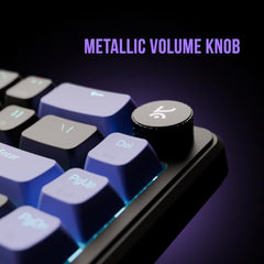 Kreo Hive 65 Wired Mechanical Gaming Keyboard | 65% Layout | Gasket Mount | Metal Volume Knob | Pre-Lubed Linear Switches | RGB Backlit | Type-C | Mac & Windows Mode