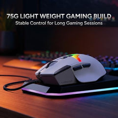 KARNAGE by EVM Inferno Wired RGB Gaming Mouse | 12800 DPI | Instant 825 Sensor | 8 Programmable Buttons | 1000Hz Polling Rate | 14 RGB Modes | 75g Ergonomic Design | Braided Cable | PC/Mac | Black