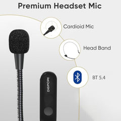 DIGIMORE 10W Voice Amplifier for Teachers w/Wired Headset Mic | 12Hrs Battery | BT 5.4 | in-Built Noise Reduction | Speaker for Tour Guides, Yoga, Announcements, Schools & Colleges (D-1200)