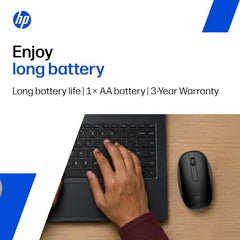 HP 240 Bluetooth Wireless Mouse with 3 Buttons/1600 DPI Red Optical Tracking/Sleek and Ambidextrous/Compatible to Windows 10, macOS, Chrome OS, 3 Years Warranty (Black)