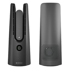 Zebronics Heat Buster 300, Portable Desk Fan, Upto 13h Backup, 3600mAh Rechargeable Battery, 360° Rotatable fan, 4 Speed + 1 Breeze Mode, Wall-Mountable, for Travel, Office, Home (Black)