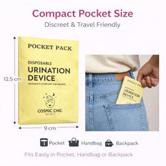 COSMIC CHIC Disposable Female Urination Device for Women | Portable, Leak-proof Stand and Pee Funnels for Women, Girls| Public Toilets, Travel, Camping, Hiking and Outdoor Activities (Pack Of 6)