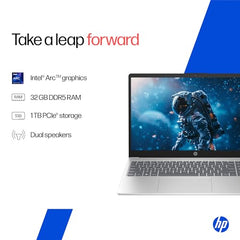 HP 15 Smartchoice, Intel Core Ultra 5 125H 12 TOPS, 24GB DDR5 (Upgradeable) 1TB SSD,Anti-Glare, FHD, 15''/39.6cm,Win11, M365*Office24, Silver, 1.65kg, FD1458TU, FHD Camera w/Shutter, Backlit AI Laptop