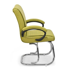 RATISON Special Director Principal Manager Office Visitor with arm Rest with Double Pipe Frame and Cushioned seat Back (2, Black, Double Pipe Frame)