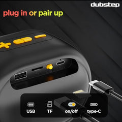 Dubstep Pop 600 Wireless Speaker, 15 Hrs Playtime, 52mm Driver, TWS Pairing, 6W Output Bluetooth Speakers (Grey)