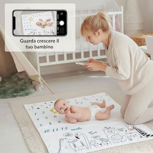MOMISY Baby Milestone Blanket and Props for Baby's |1 to 12 Months Prop |Baby Bedding |Ac Room Blanket for Summer|Newborn| Infants Winter Blanket(AnimalStar)