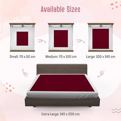 LuvLap Instadry Waterproof Baby Dry Sheet, Small Size 50x70 cm, Extra Absorbent Quick Dry Sheet for New Born,Toddler, Anti-Piling Fleece for Baby, Bed Protector, Pack of 2, Maroon & Navy Blue