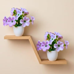 fancymart Artificial Flower Plant Home Décor with Small Size Pot | Pack of 2 | Plant Hanging for Home Decor | Office Decor (DESIGN-01)
