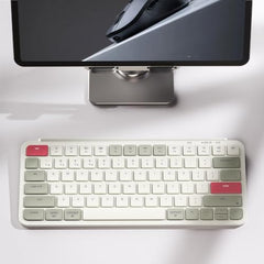 Keychron B1 Pro Ultra-Slim ZMK/Launcher Wireless Bluetooth 2.4 GHz/Wired Connection Keyboard for Mac Windows Linux - Retro Red