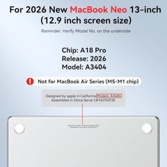 BlueSwan Case for MacBook Neo Cover 13 inch 2026 Crack-Resistant Armor