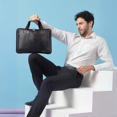 VISMIINTREND Laptop Leather Bag for Man | Coffee Brown
