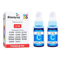 Ravaria GI 790 Ink Compatible Ink for Canon Pixma g1000 / G1010 / G1100 / G2000 / G2002 / G2010 / G2012 / G2100 / G3000 / G3010 / G3012 / G3100 / G4000 / G4013