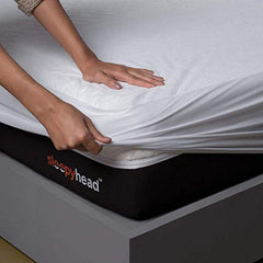 Sleepyhead Bamboo Terry Waterproof Mattress Protector; (75 x 36 Single Size; White)