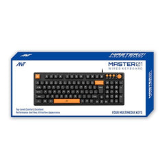 Ant Master 05 Wired USB Keyboard - Full-Size 104 Keys with Numeric Pad | Membrane Silent Typing, 1.3m Cable, Plug & Play | Ergonomic Office & Home Keyboard for PC, Laptop, Mac & Linux – Black