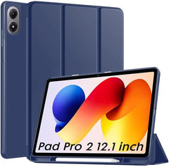 Robustrion Cover for Redmi Pad 2 Pro 12.1 inch Cover Case with Pencil Holder, Trifold Cover Case for Redmi Pad 2 Pro 5G Tablet Cover [Auto Sleep Wake Support] - Black