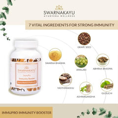 Swarnakayu 24k Gold Bhasma Immunity Booster, India's Exclusive Ayurvedic Wellness Product, Helps Boost Body's Natural Defence Mechanisms, Stamina, Strength, 100% Ayurvedic Ingredients - 30 tablets