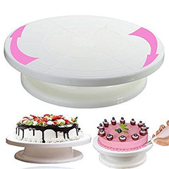 SYGA Round Rotating Revolving Cake Turntable Decorating Stand Platform 28CM